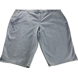 Intro. Women's Capri Pants Size 24W Skimmer Stretch Pull-On Blue A1